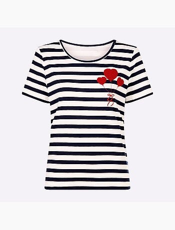 T-shirt Motif à Rayures Mode - Taille Standard - helline