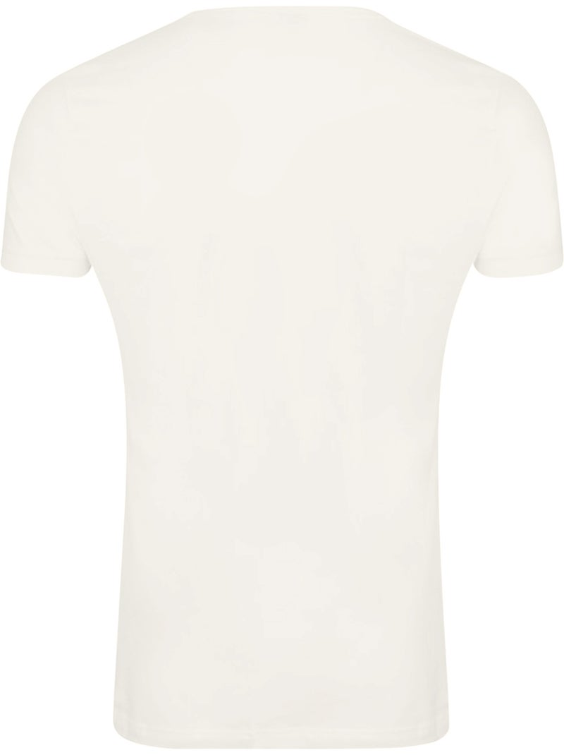 T-shirt motif badge - nasa Blanc Beige - Kiabi