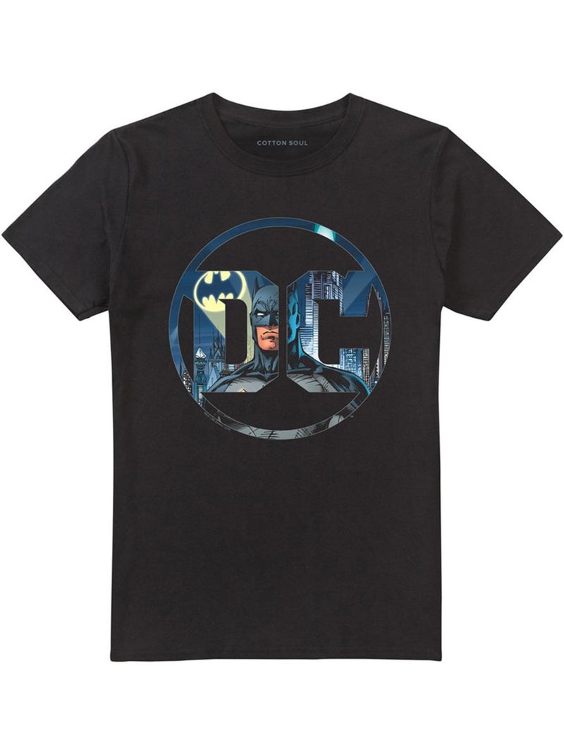 T-shirt motif batman motif/style logo - dc comics (batman) Noir - Kiabi