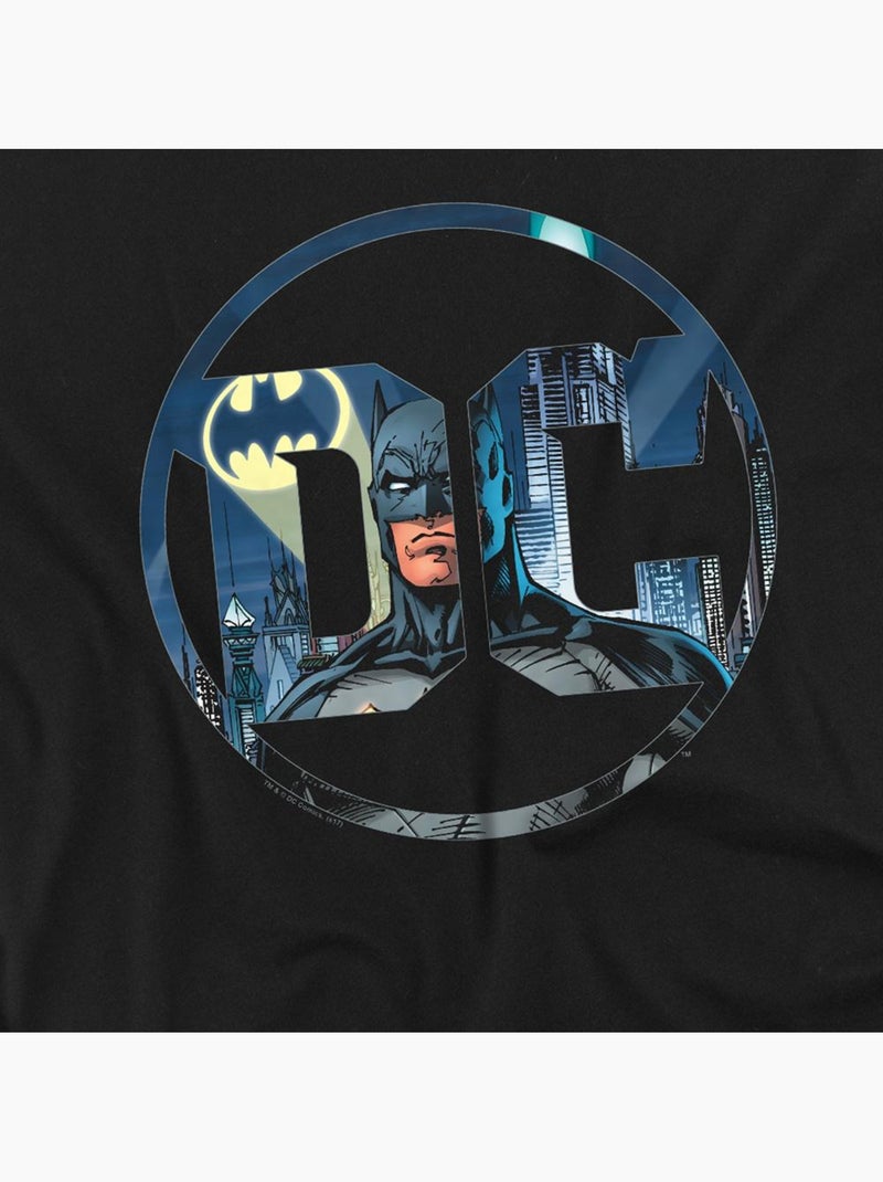 T-shirt motif batman motif/style logo - dc comics (batman) Noir - Kiabi