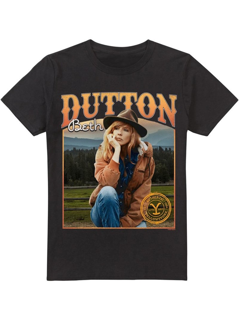 T-shirt motif beth dutton thoughts - yellowstone Noir - Kiabi