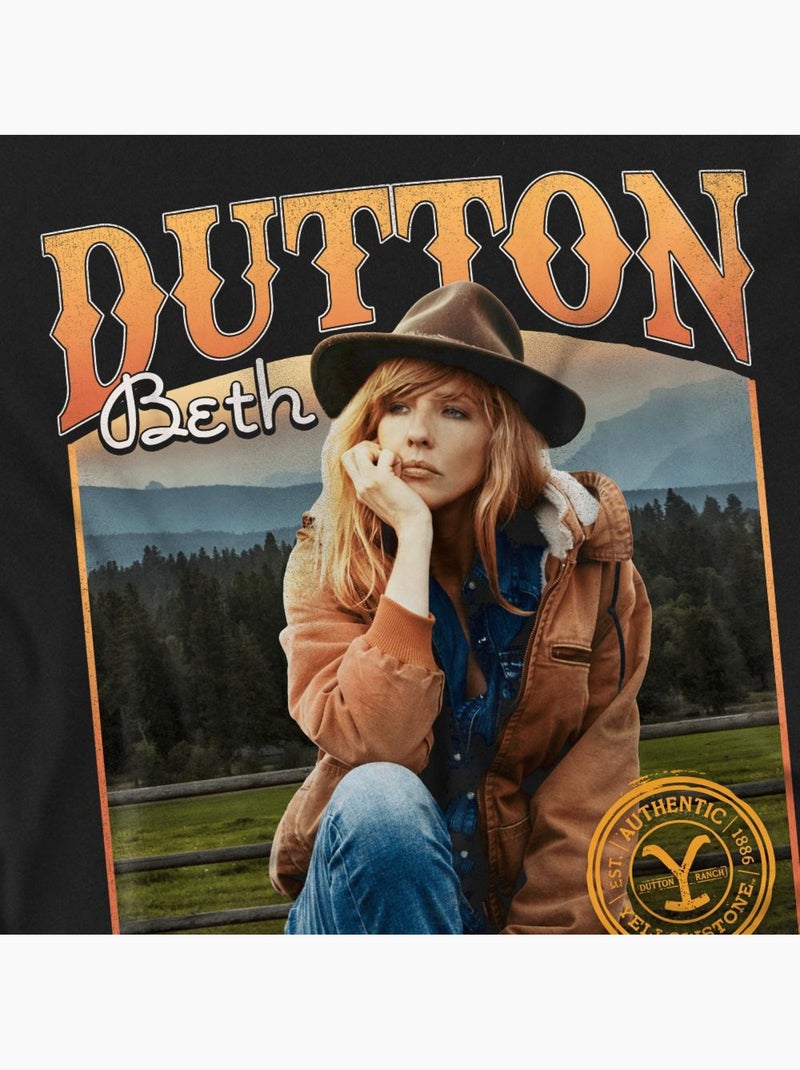 T-shirt motif beth dutton thoughts - yellowstone Noir - Kiabi