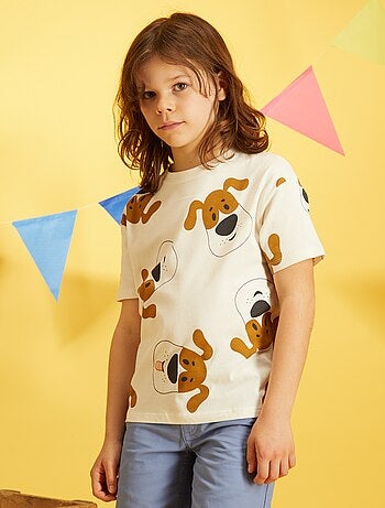 T-shirt motif 'chien' all-over - Kiabi
