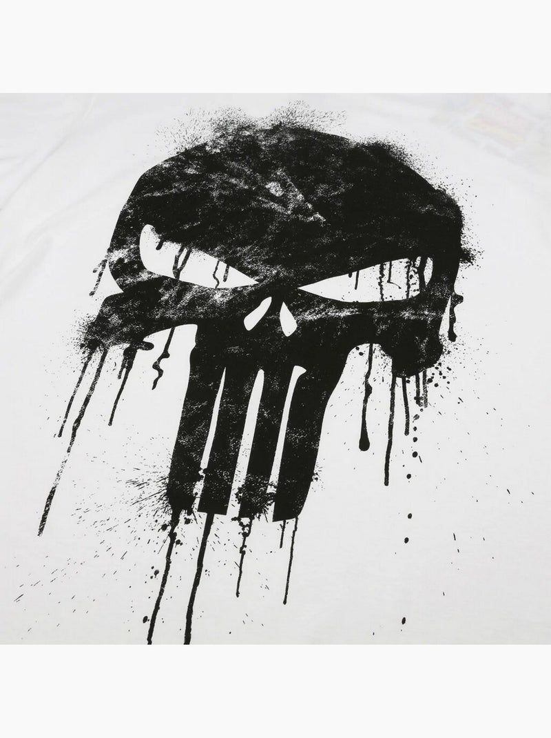 T-shirt motif crâne - le punisseur Blanc - Kiabi