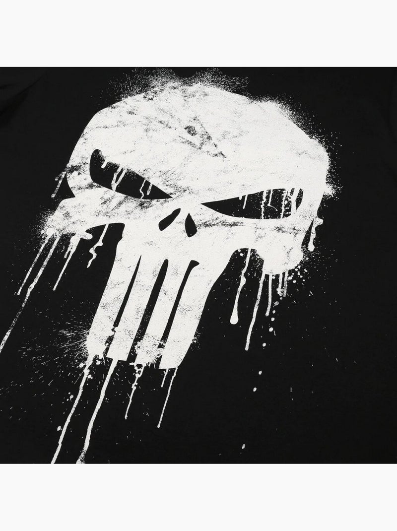 T-shirt motif crâne - le punisseur Noir - Kiabi