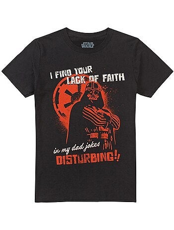 T-shirt motif dark vador dad jokes disturbing - la guerre des étoiles (dark vador)