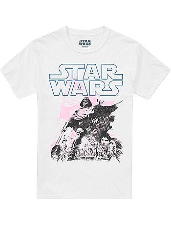 T-shirt motif dark vador motif/style poster rétro - la guerre des étoiles (dark vador)
