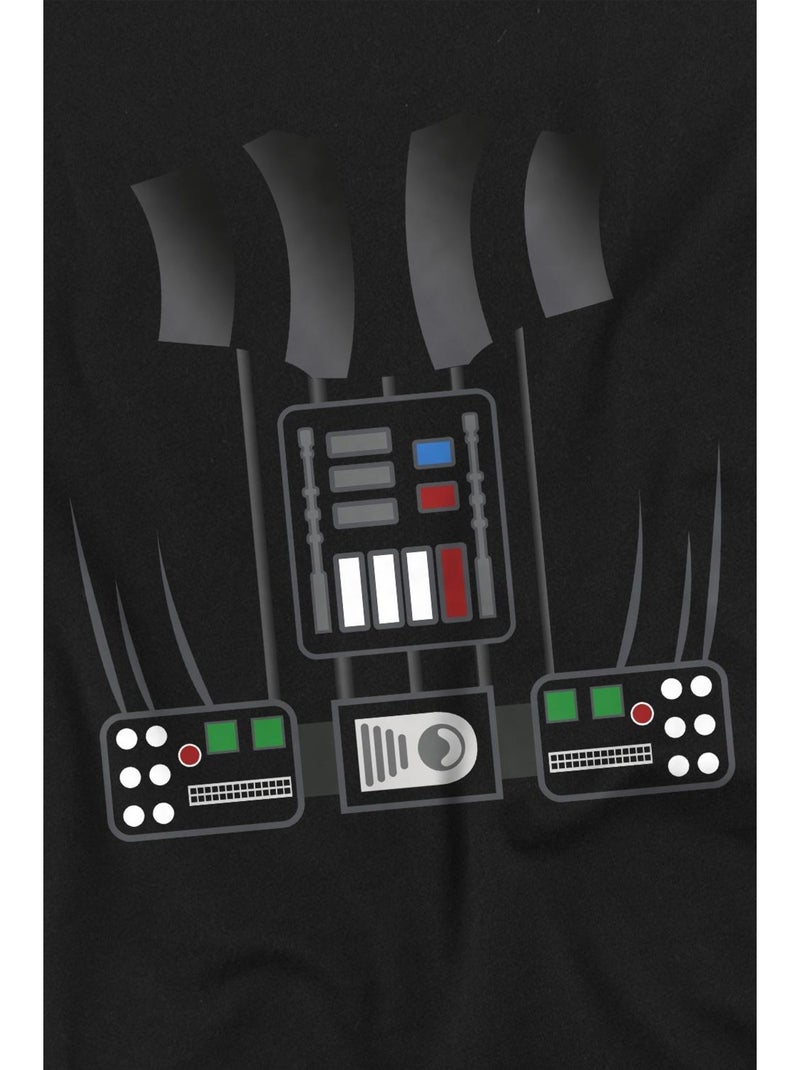 T-shirt motif dark vador style costume - la guerre des étoiles Noir - Kiabi