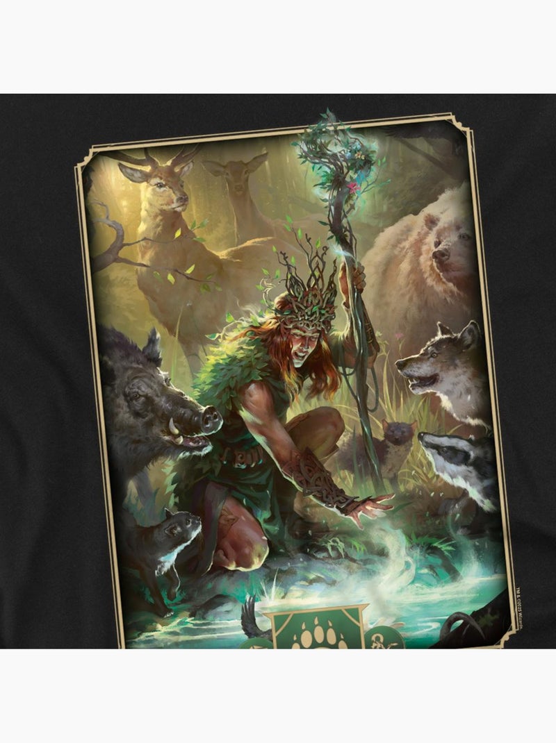 T-shirt motif druide motif/style visuel clé - donjons et dragons (druide) Noir - Kiabi