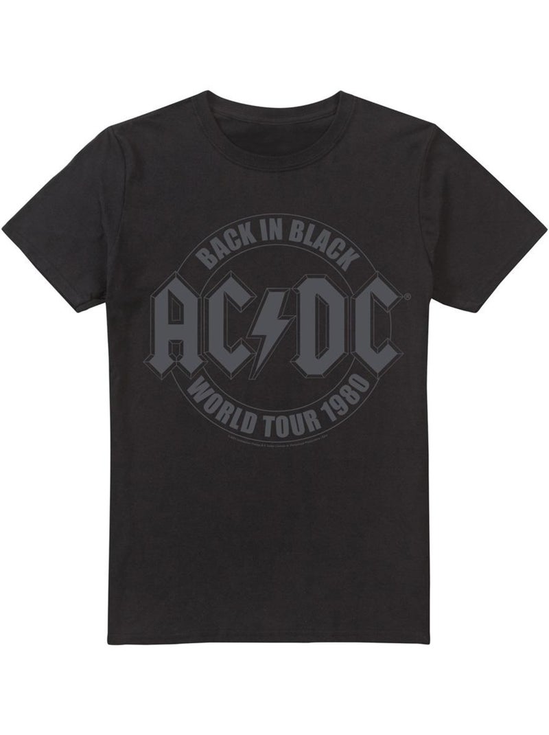 T-shirt motif emblème tour - ac/dc Noir - Kiabi