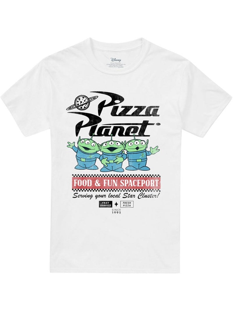 T-shirt motif extraterrestres food spaceport - toy story (extraterrestres) Blanc - Kiabi