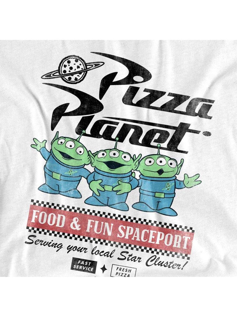 T-shirt motif extraterrestres food spaceport - toy story (extraterrestres) Blanc - Kiabi