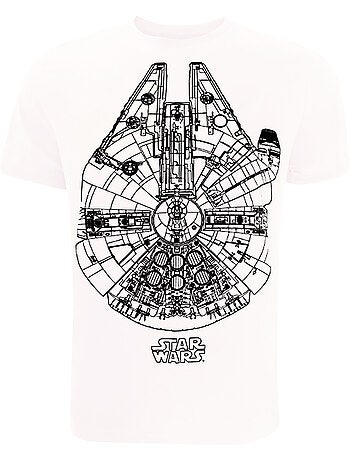 T-shirt motif faucon millennium - la guerre des étoiles
