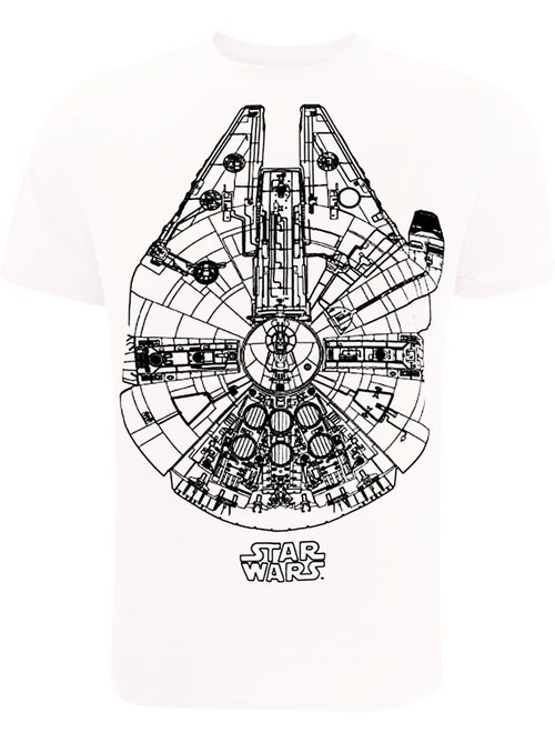 T-shirt motif faucon millennium - la guerre des étoiles - Kiabi