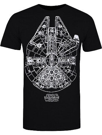 T-shirt motif faucon millennium - la guerre des étoiles