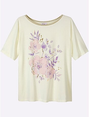 T-shirt Motif Féminin - Taille Standard - Sheego