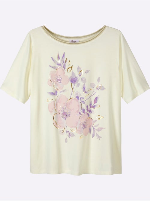 T-shirt Motif Féminin - Taille Standard - Sheego - Kiabi T-shirt Motif Féminin - Taille Standard - Sheego - Kiabi