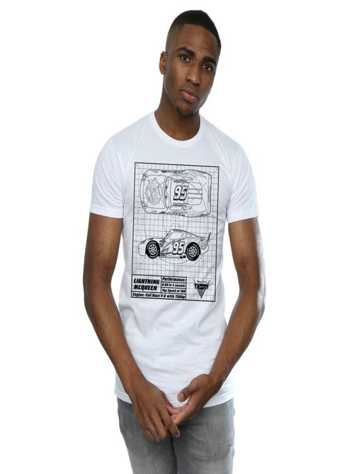 T-shirt motif flash mcqueen motif/style plan - voitures (flash mcqueen) - Kiabi