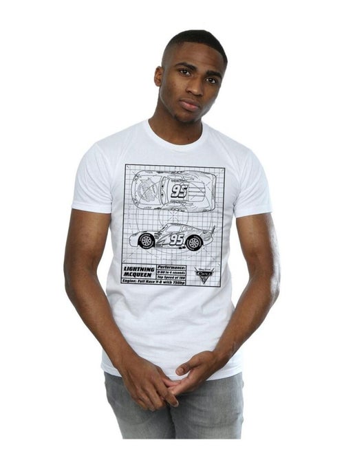 T-shirt motif flash mcqueen motif/style plan - voitures (flash mcqueen) - Kiabi