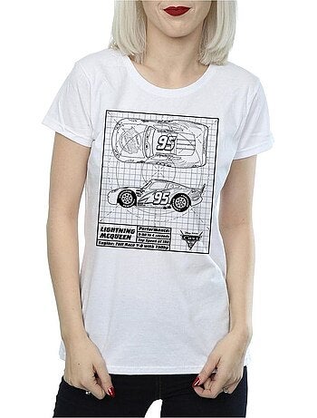 T-shirt motif flash mcqueen motif/style plan voitures - disney