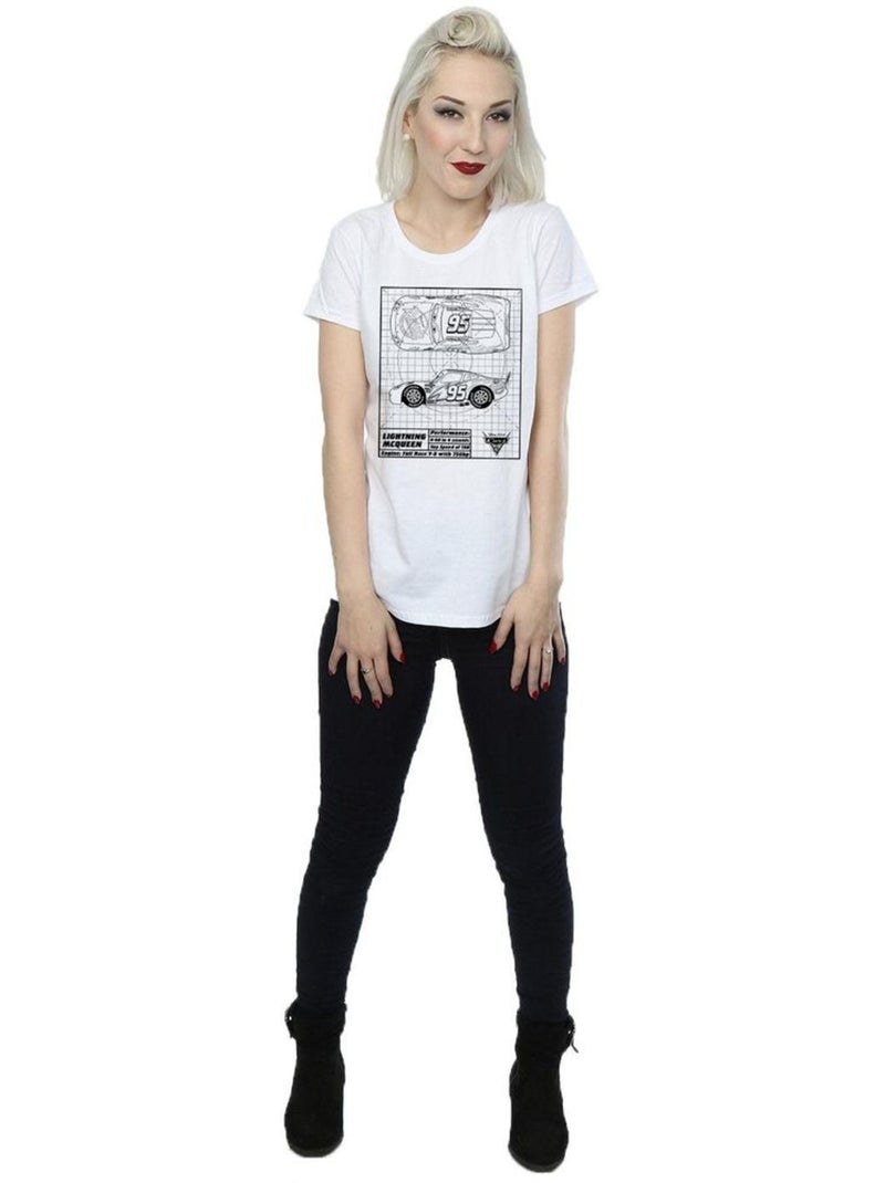 T-shirt motif flash mcqueen motif/style plan voitures - disney Blanc - Kiabi