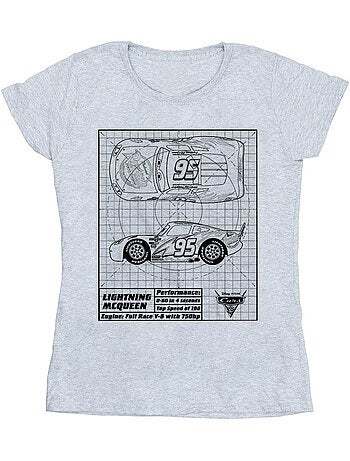 T-shirt motif flash mcqueen motif/style plan voitures - disney
