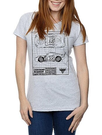 T-shirt motif flash mcqueen motif/style plan voitures - disney