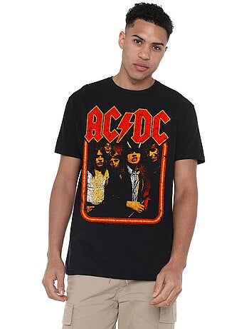 T-shirt motif groupe et usé - ac/dc