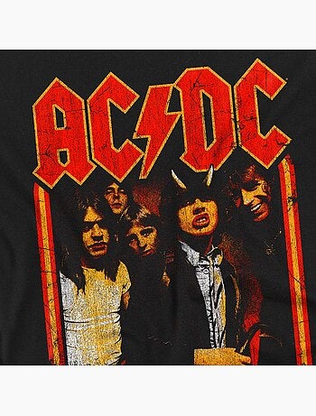 T-shirt motif groupe et usé - ac/dc