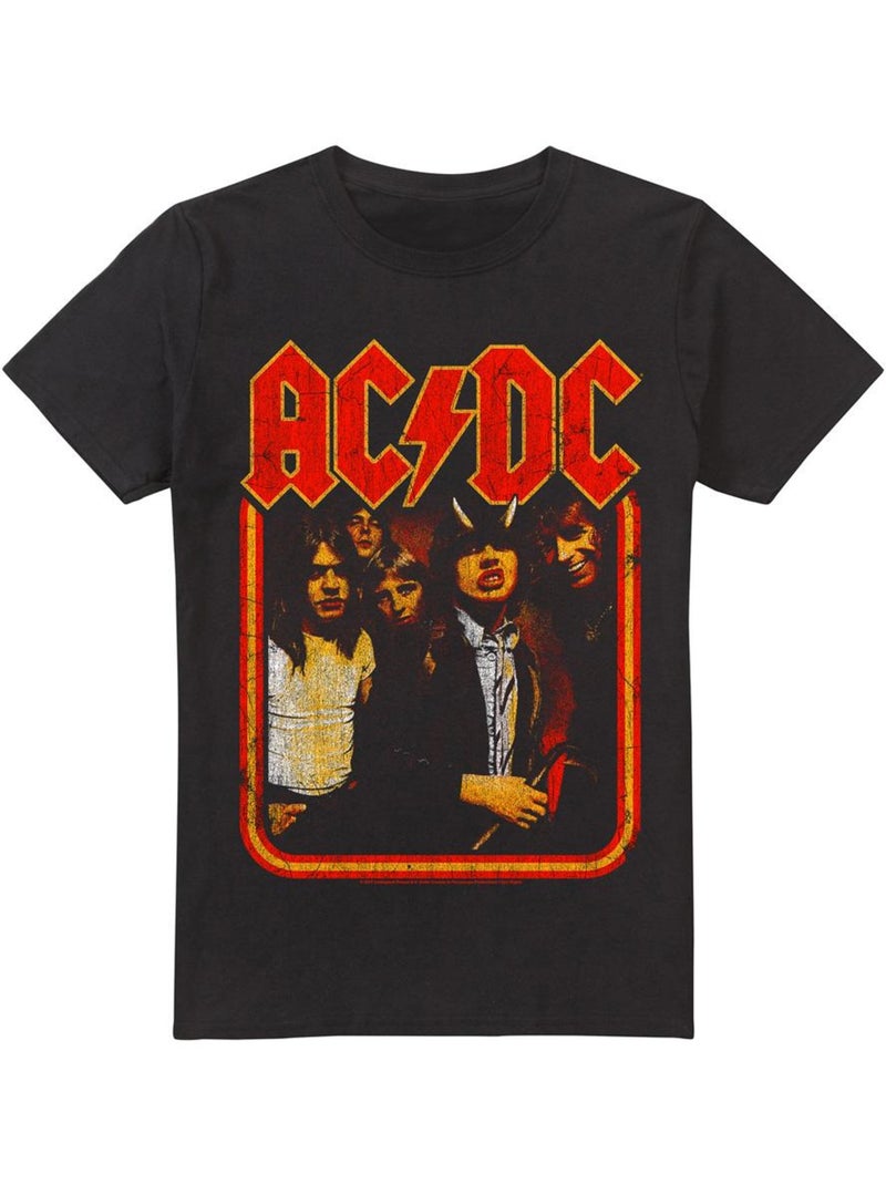 T-shirt motif groupe et usé - ac/dc Noir - Kiabi