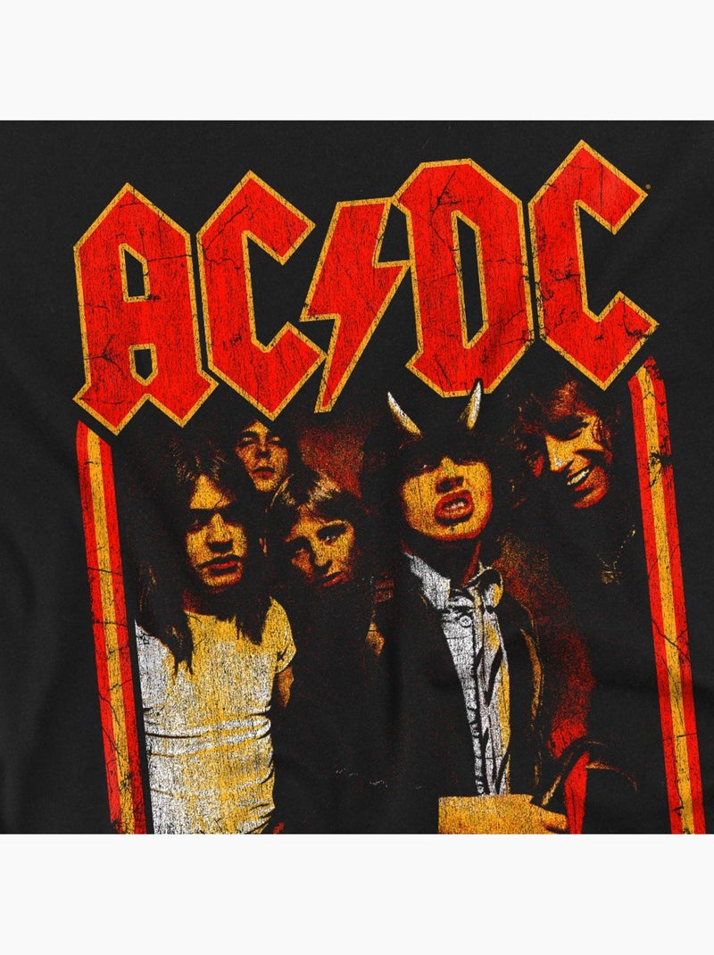 T-shirt motif groupe et usé - ac/dc Noir - Kiabi