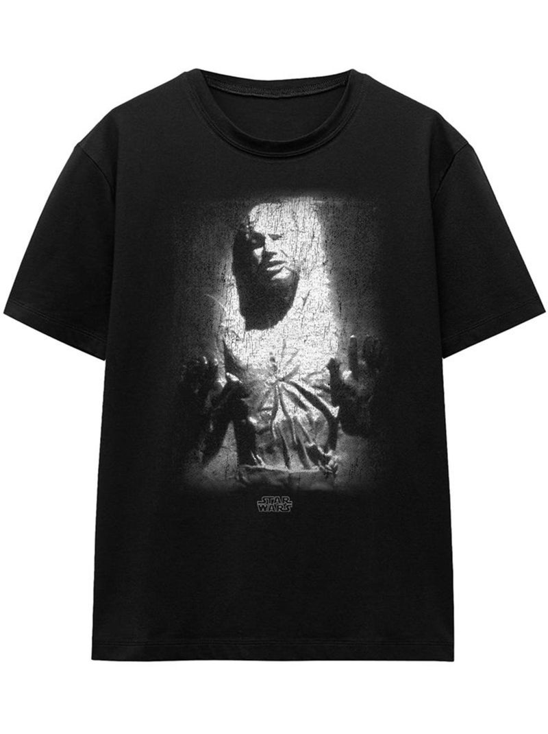 T-shirt motif han solo carbonite - la guerre des étoiles (han solo) Noir - Kiabi