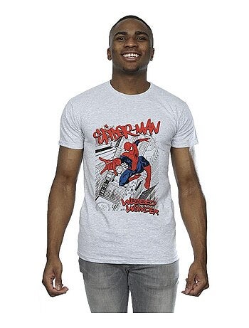 T-shirt motif homme araignée motif/style ville - marvel