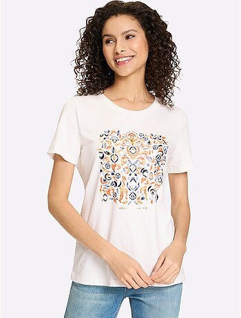 T-shirt Motif Imprimé Exclusif Devant - Taille Standard - Helline