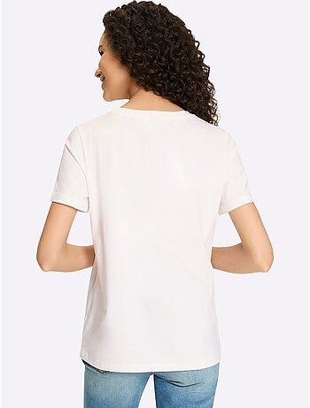T-shirt Motif Imprimé Exclusif Devant - Taille Standard - Helline