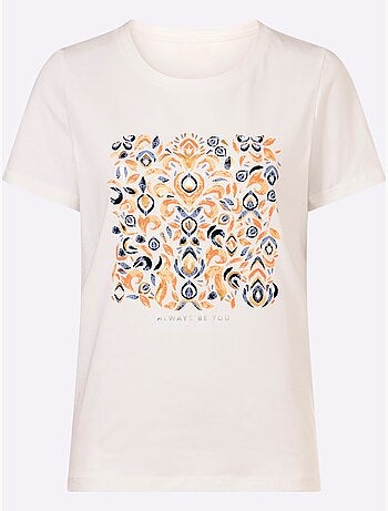 T-shirt Motif Imprimé Exclusif Devant - Taille Standard - Helline