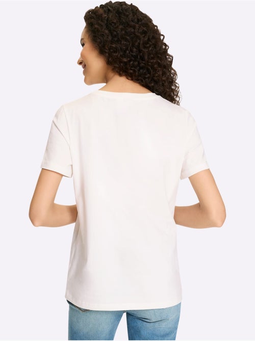 T-shirt Motif Imprimé Exclusif Devant - Taille Standard - helline - Kiabi