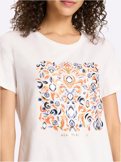 T-shirt Motif Imprimé Exclusif Devant - Taille Standard - helline - Kiabi