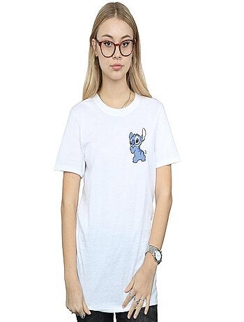 T-shirt motif lilo et stitch motif/style inversé - disney