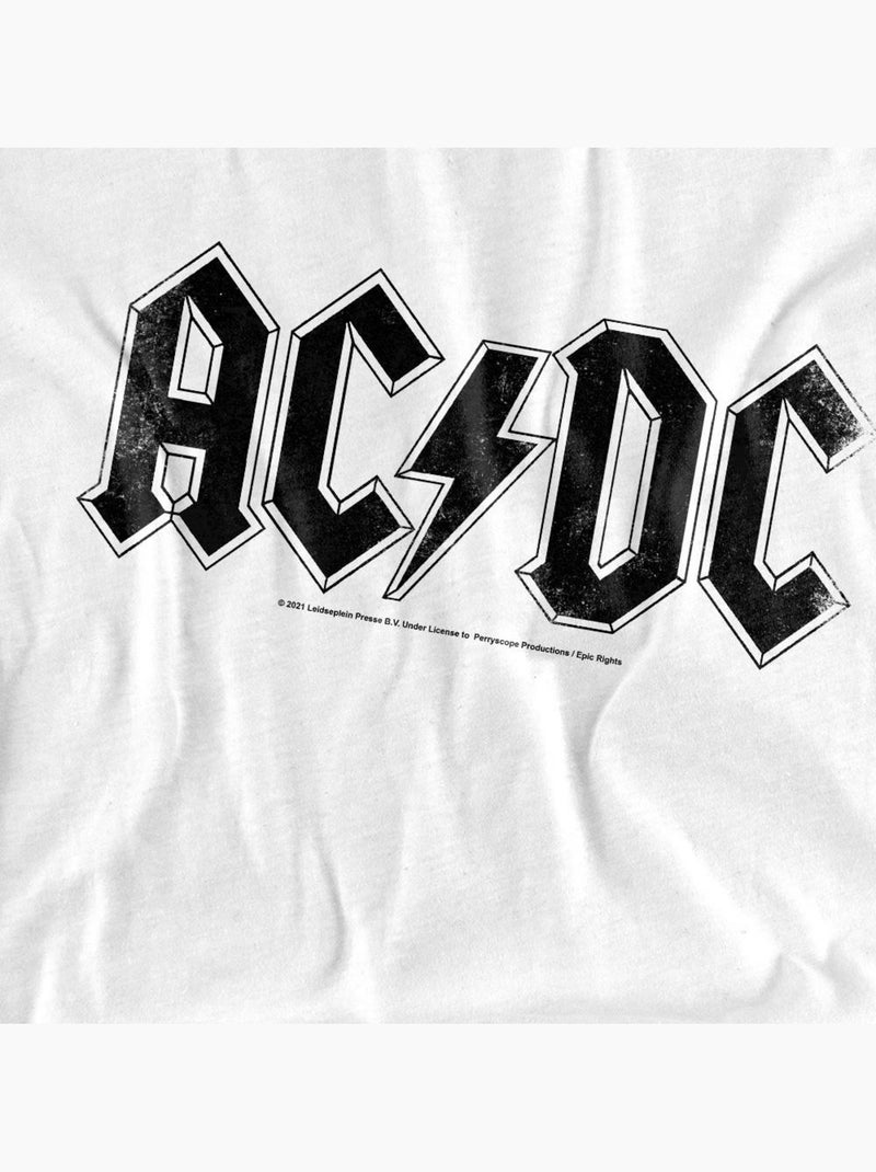 T-shirt motif logo - ac/dc Blanc - Kiabi