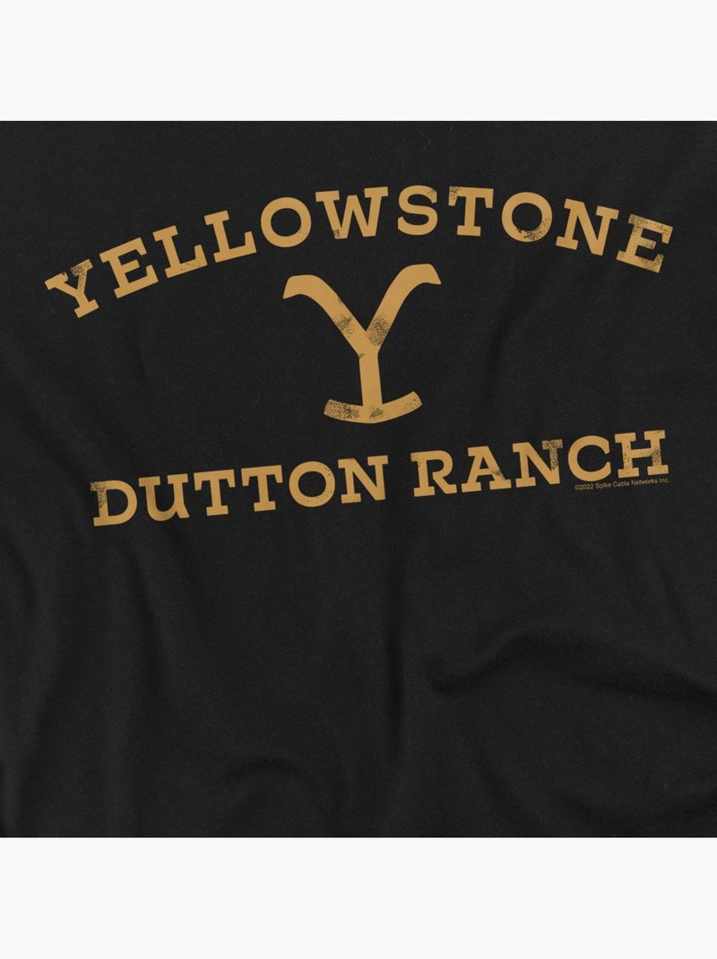 T-shirt motif logo arqué - yellowstone Noir - Kiabi