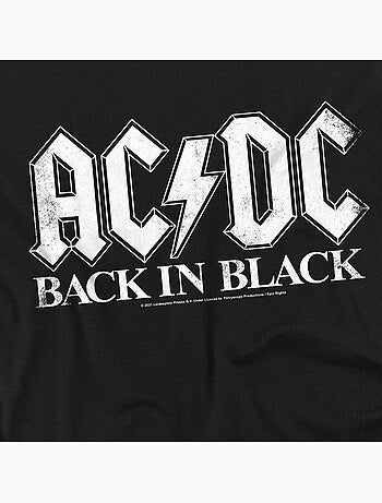 T-shirt motif logo back in black - ac/dc