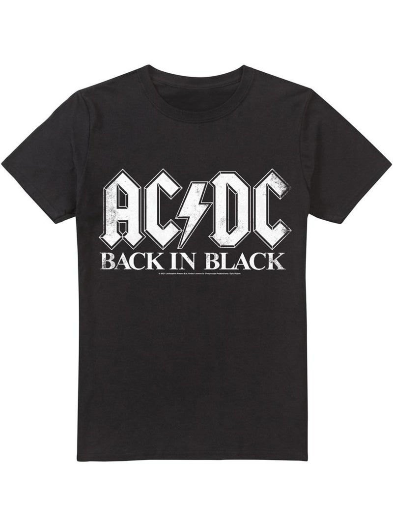 T-shirt motif logo back in black - ac/dc Noir - Kiabi