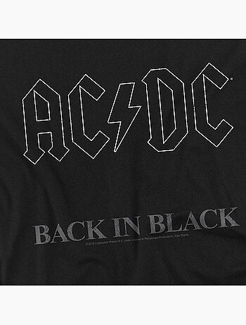 T-shirt motif logo back in black - ac/dc