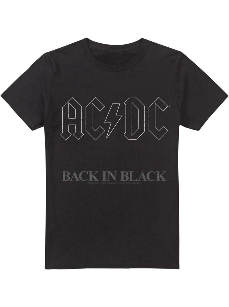 T-shirt motif logo back in black - ac/dc Noir - Kiabi