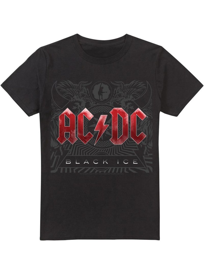 T-shirt motif logo black ice - ac/dc Noir - Kiabi