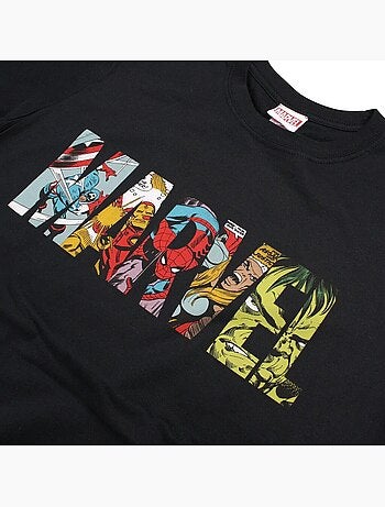 T-shirt motif logo style bande dessinée - marvel (captain america, hulk, iron man, spider-man)