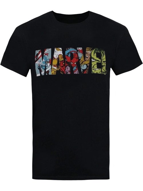 T-shirt motif logo style bande dessinée - marvel (captain america, hulk, iron man, spider-man) - Kiabi