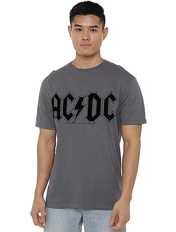 T-shirt motif logo usé - ac/dc