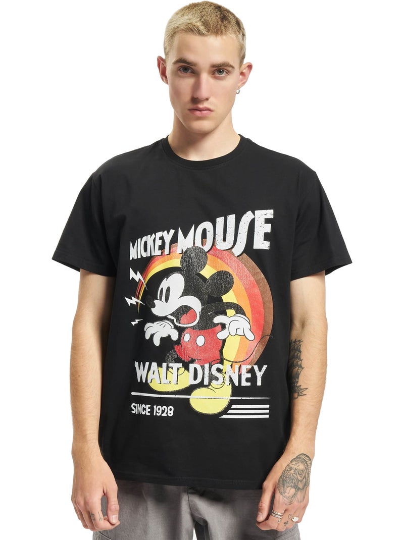 T-shirt motif mickey mouse after show - merchcode (mickey mouse) Noir - Kiabi